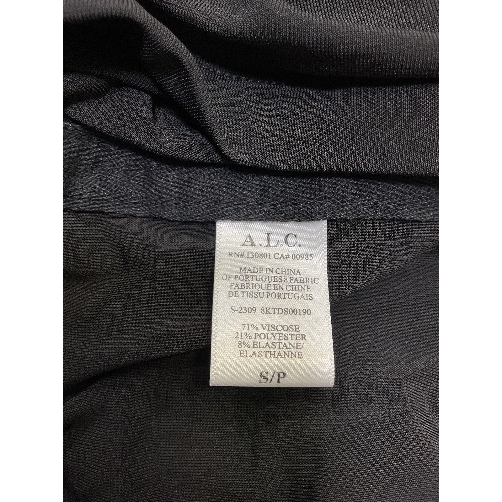 A.L.C. 'Marie' Black Viscose Dress Size S - NWT