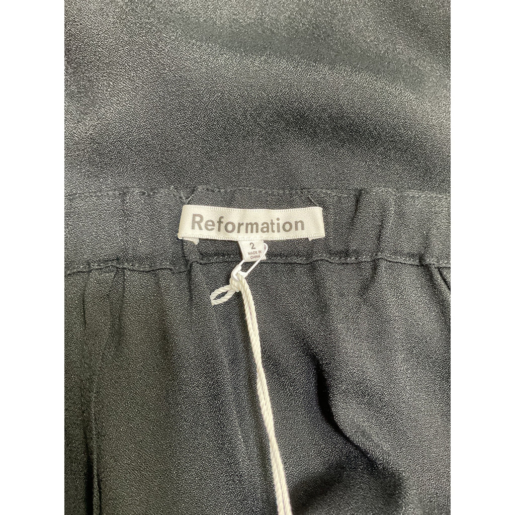 Reformation 'Nori' Black Viscose Skirt Size 2 - NWT