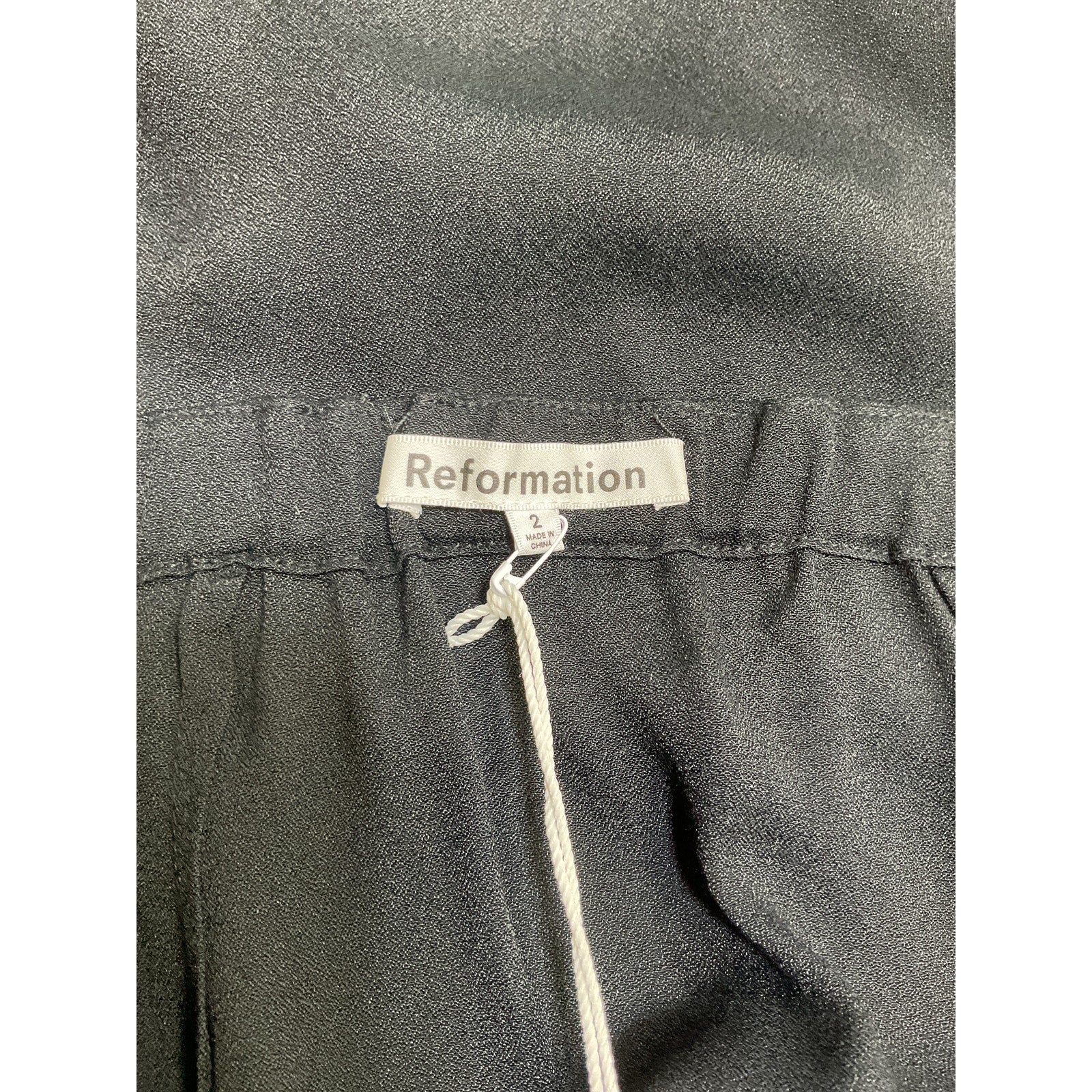 Reformation 'Nori' Black Viscose Skirt Size 2 - NWT