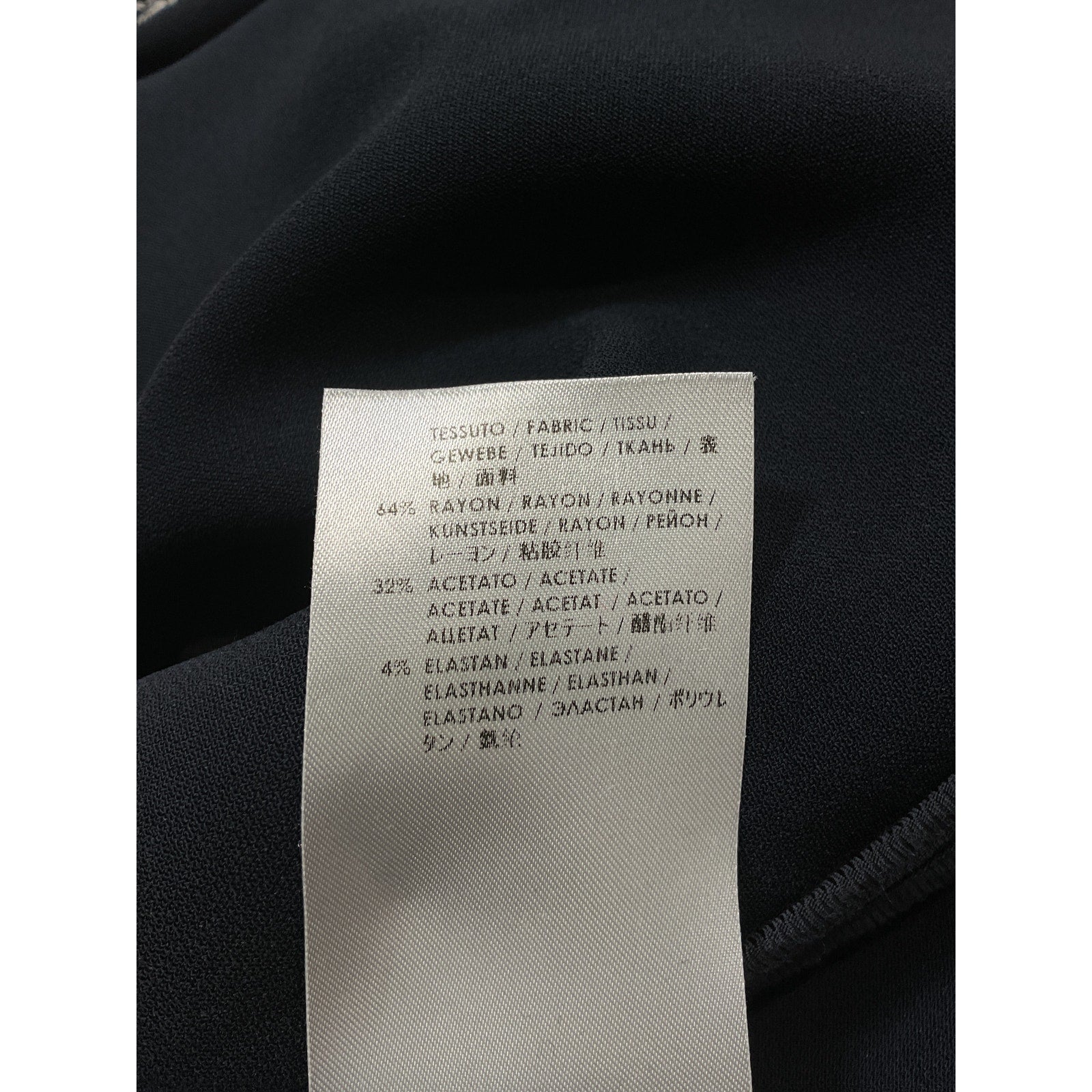 Stella Mccartney Black Rayon Crew Neck Long Sleeve Sweatshirt Size OS