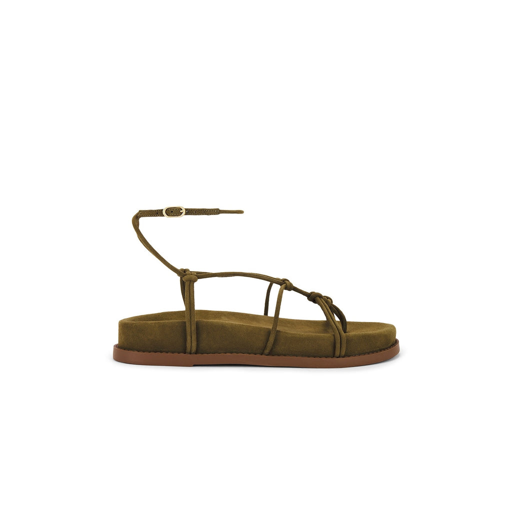 Schutz 'Calabria' Green Rubber Mid Sandal Size 8