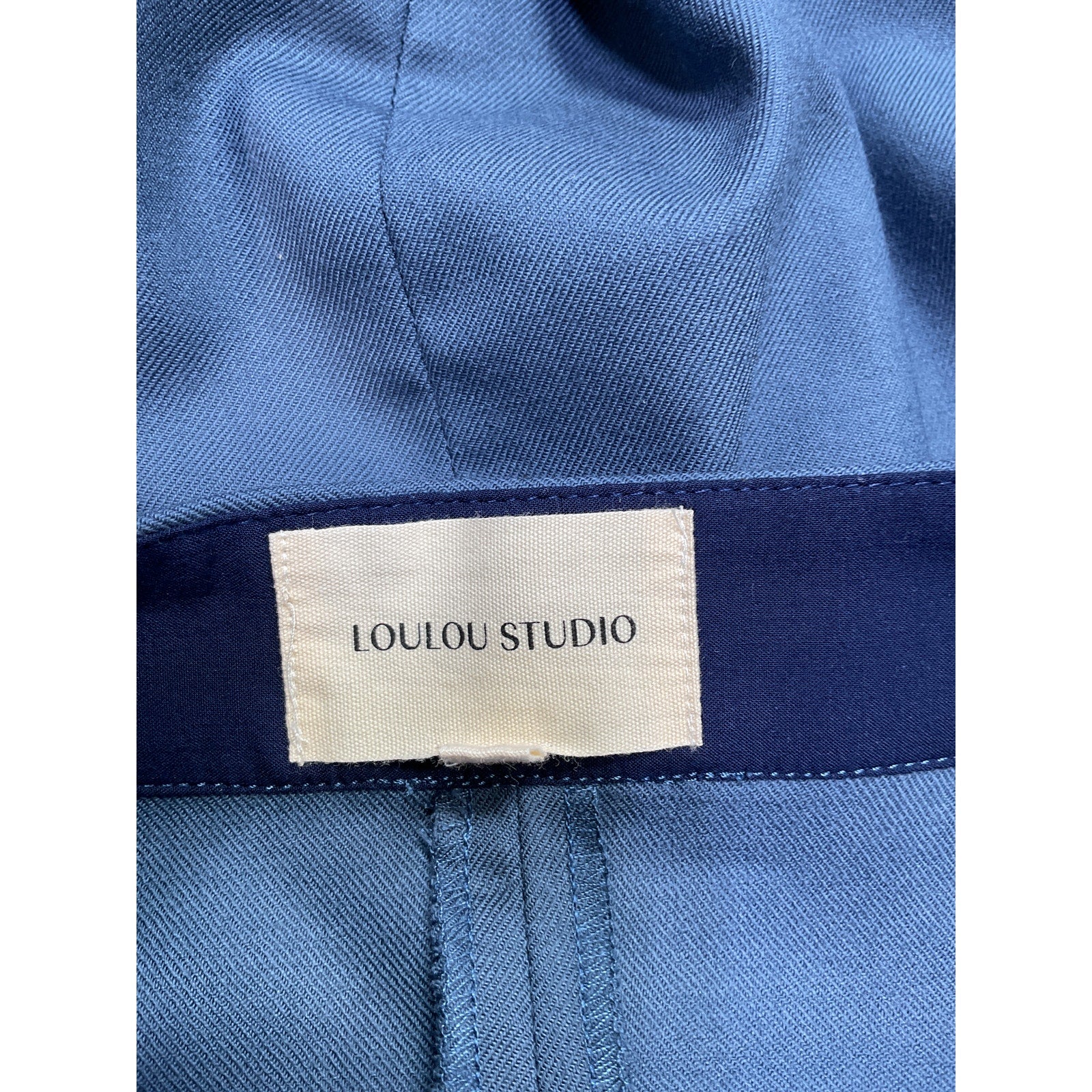 Loulou Studio 'Hornby' Blue Wool Skirt Size XS