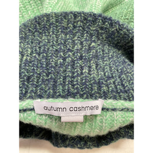 Autumn Cashmere Color Block Green Cashmere Turtleneck Size XS