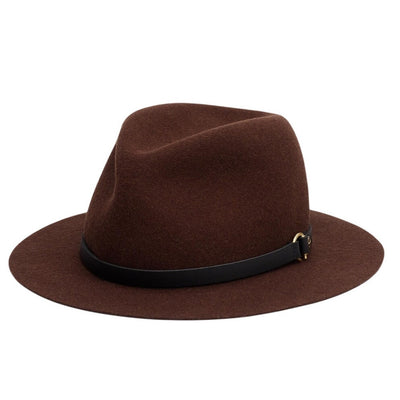 Rag & Bone Packable Brown Fedora Hat Size L