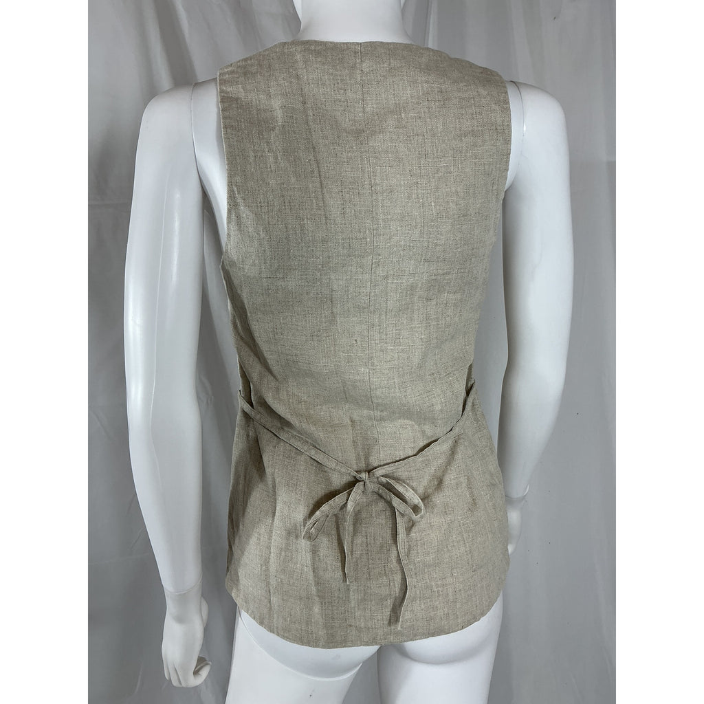 Faithfull The Brand 'Maya' White Linen Vest Size S