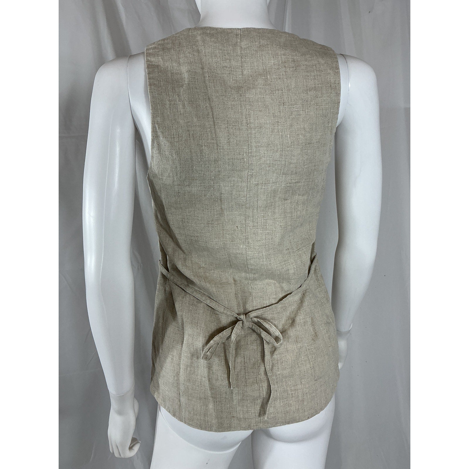 Faithfull The Brand 'Maya' White Linen Vest Size S