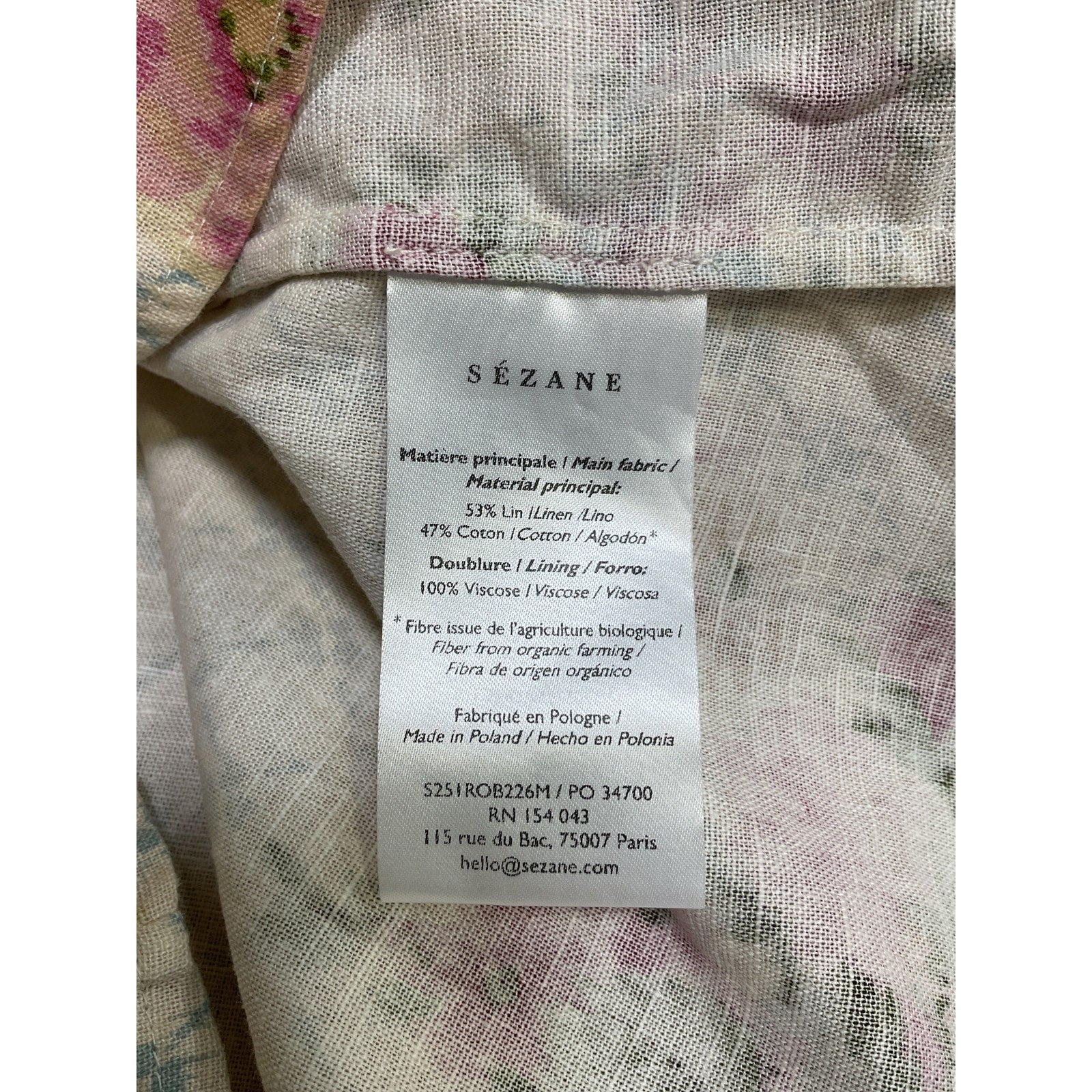 S�zane 'Josiana' White Linen Dress Size 36