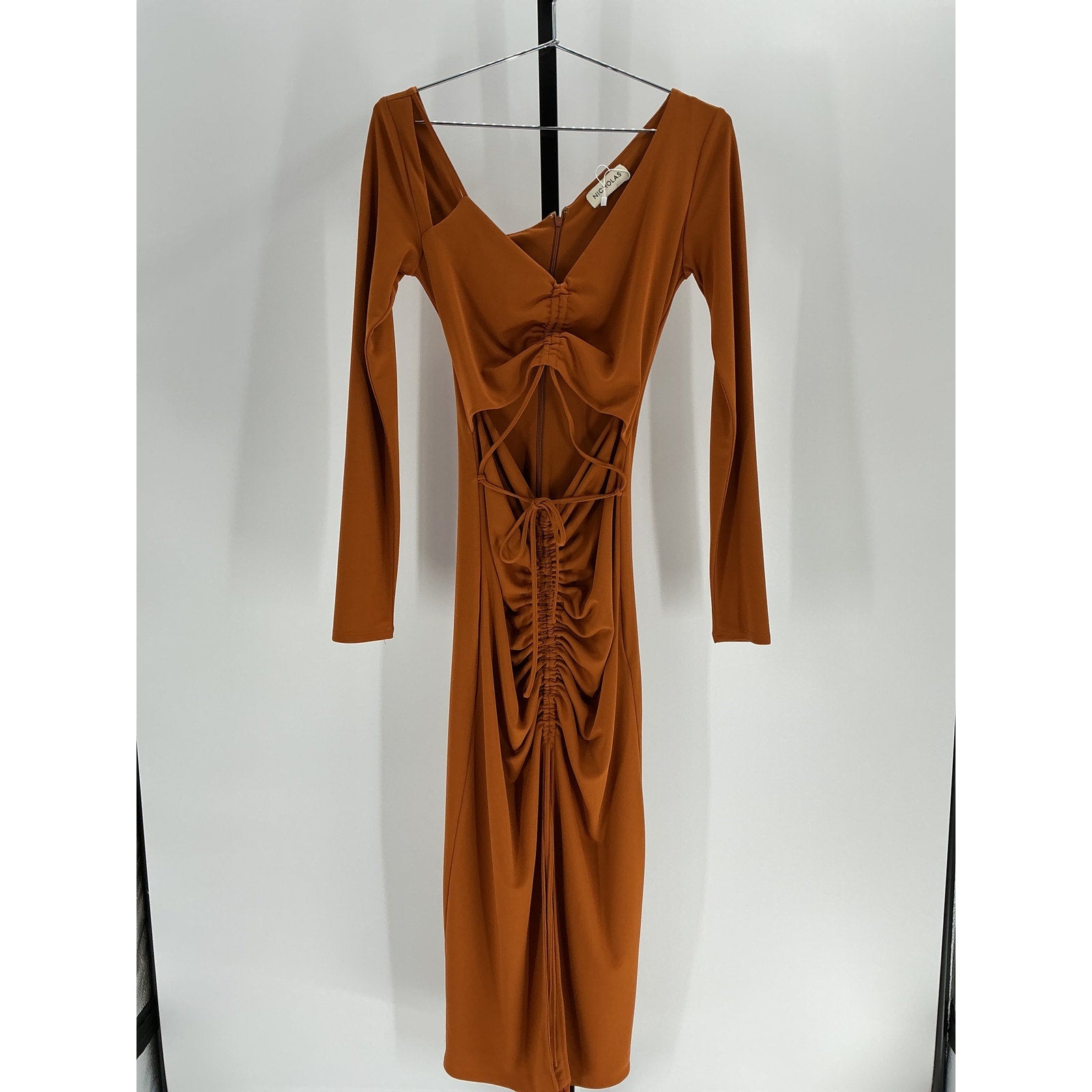 Nicholas 'Shayla' Orange Polyester Dress Size 4