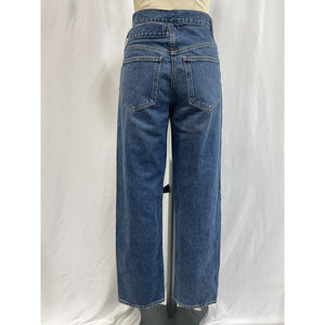 Agolde 'Broken' Blue Waistband Denim Jeans Size 26