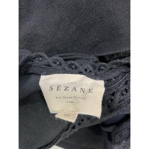 Sézane Ruffled Black Alexa Dress Size 40 EU / US 8