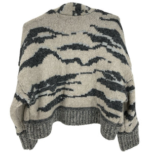 Pilcro Cozy Multicolor Animal Print Cardigan Size S Petite