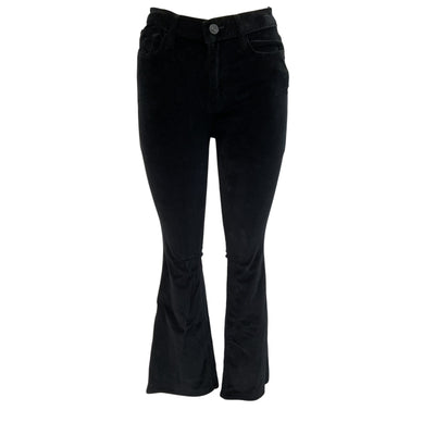 Frame Velveteen Black Le High Flare Denim Jeans Size 27