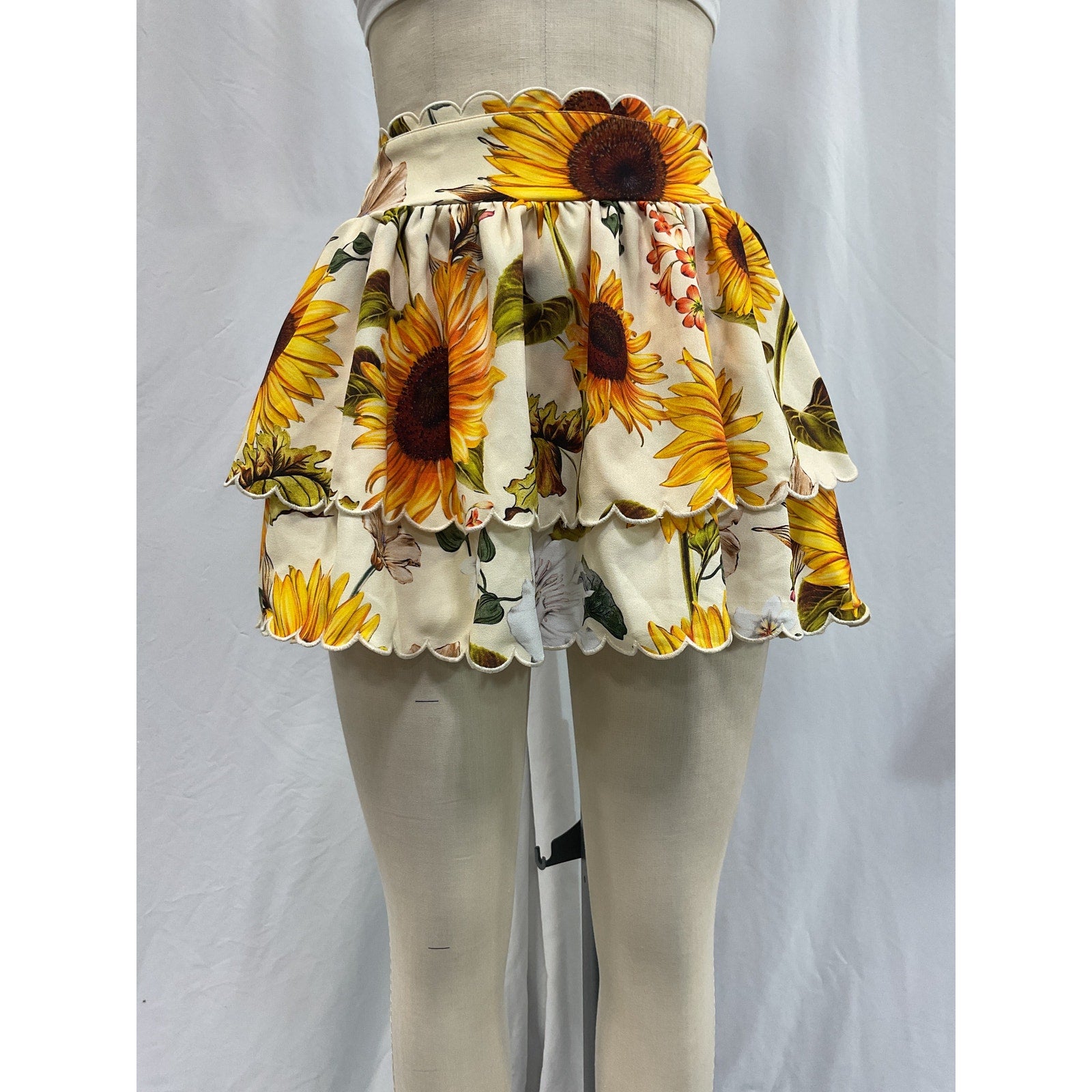 Agua Bendita 'Cooper' White Crepe Skirt Size S - NWT