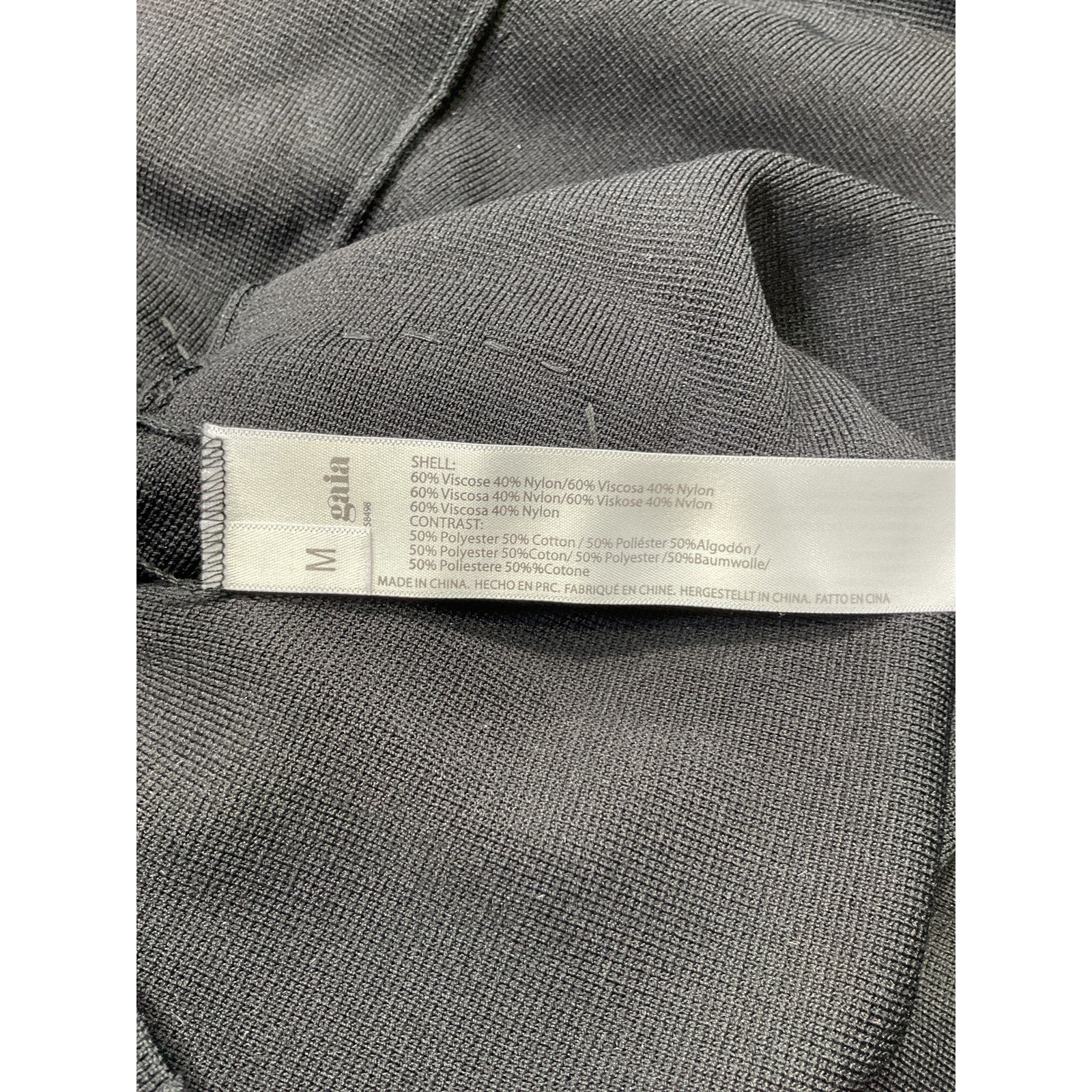 Cult Gaia 'Aimee' Black Viscose Knit Dress Size M