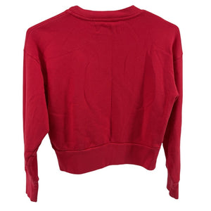 Sprwmn Cozy Red Logo Shrunken Sweatshirt Size M