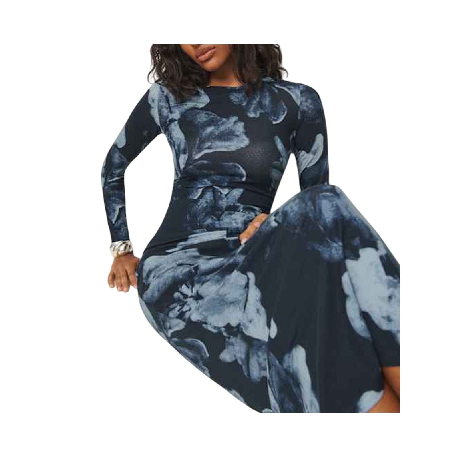 Reformation 'Tommie' Blue Tencel Lyocell Knit Dress Size M