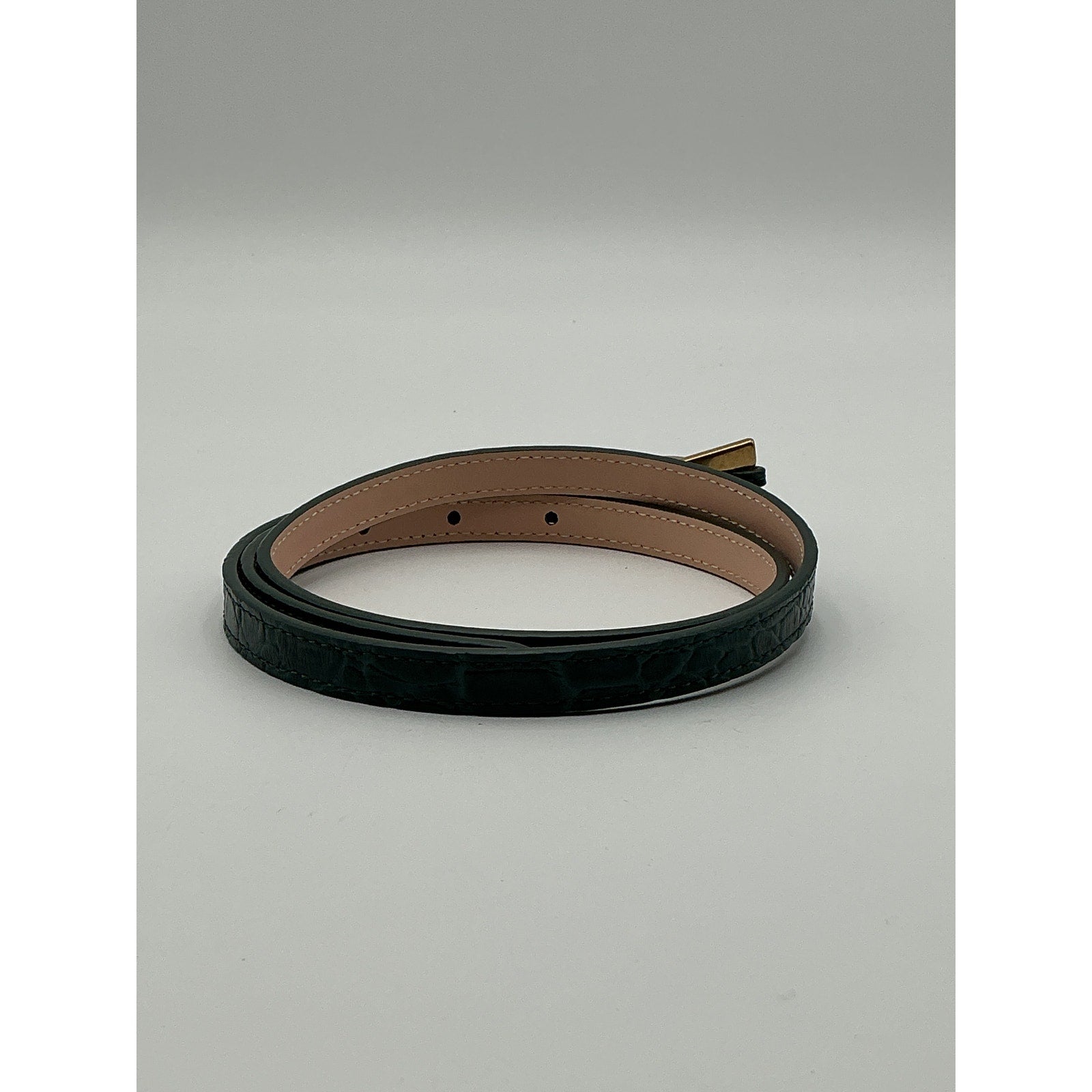 By Far Vic Petrol Green Circular Croco Em Size M / 85 CM