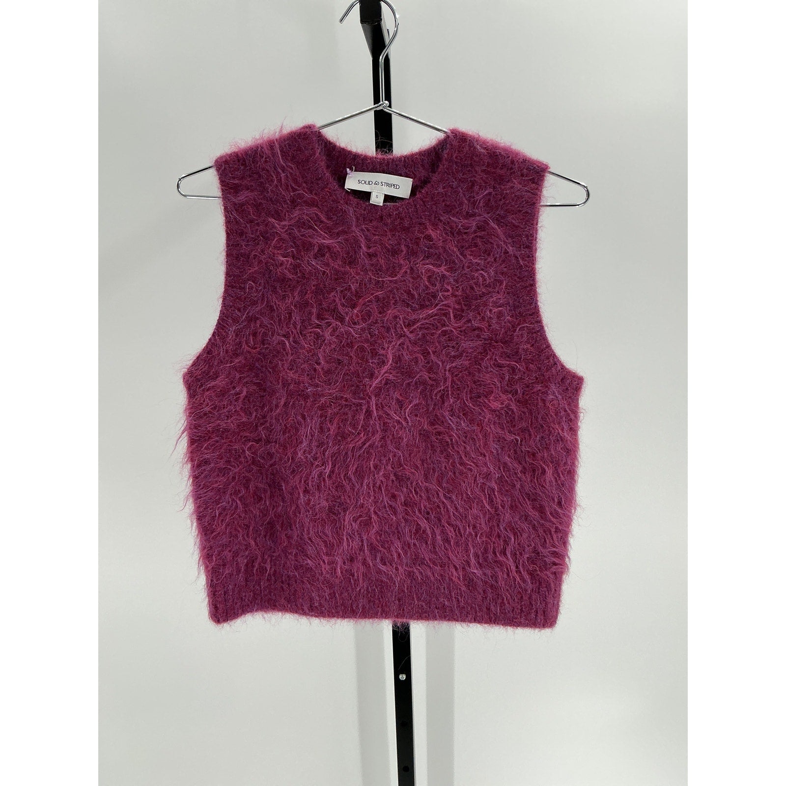 Solid & Striped 'Carmella' Purple Alpaca Sweater Vest Size S