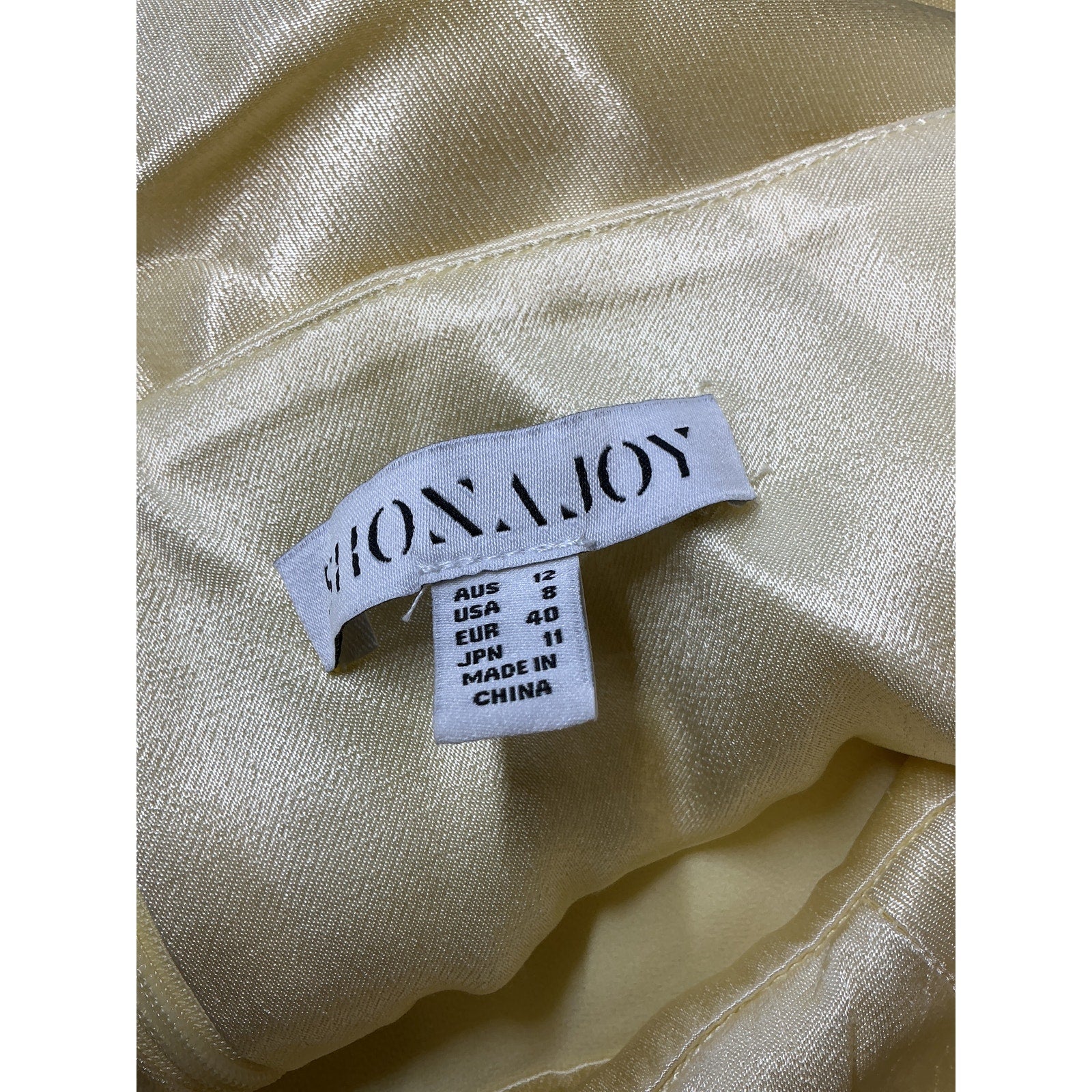 Shona Joy 'La Lune' Yellow Lenzing Plunged Halter Midi Dress Size 8