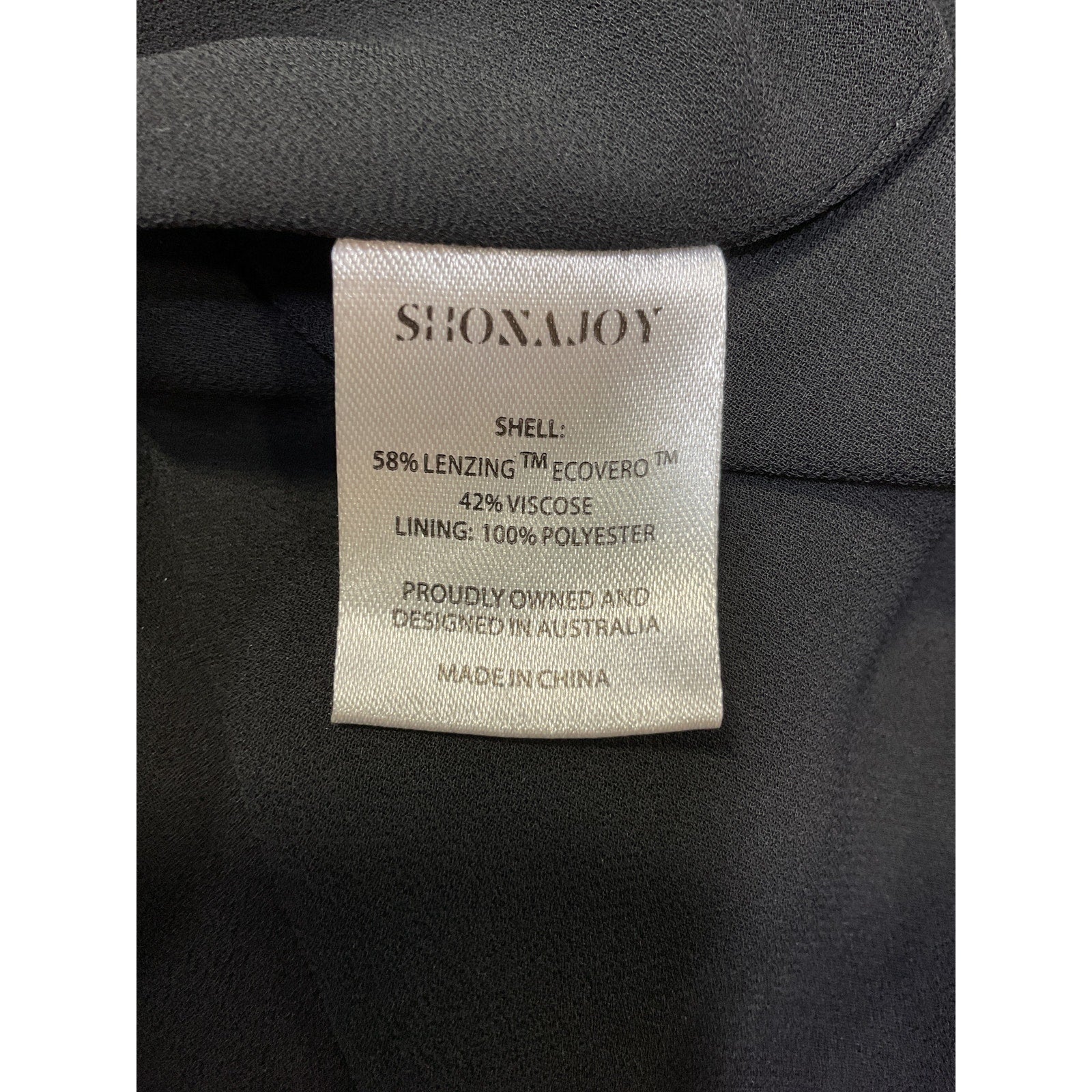 Shona Joy 'Thalia' Black Satin Midi Dress Size 4