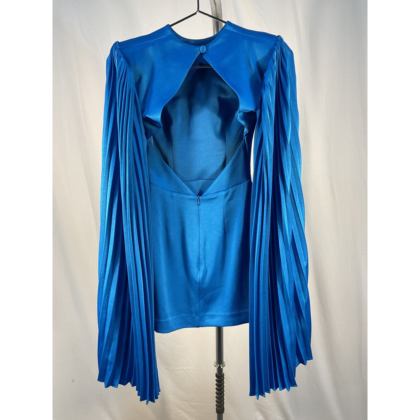 Alex Perry 'Jameson' Blue Triacetate Diamond Back Mini Dress Size 4