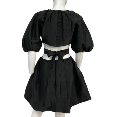 Aje Statement Black Psychedelia Cutout Mini Dress Size 8