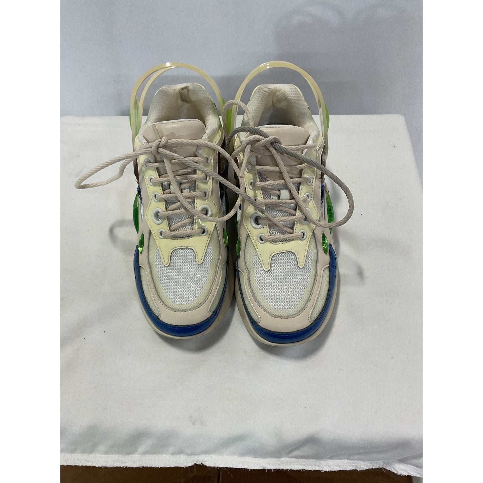 Raf Simons 'Cylon-21' White Leather Sneakers Size 6