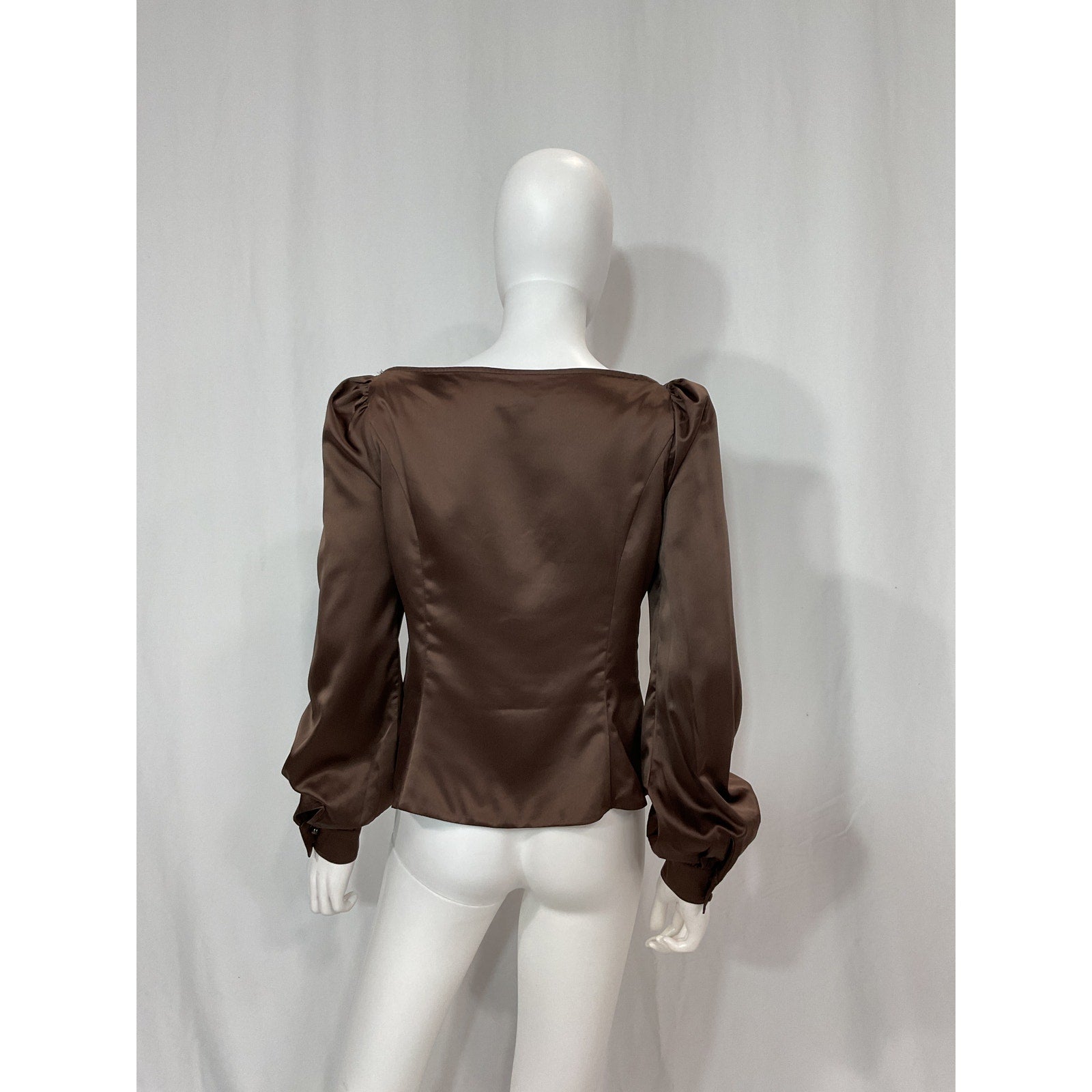 Majorelle 'Waldorf' Brown Satin Top Size M