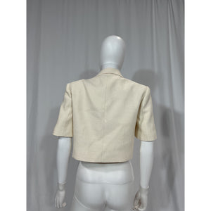 Astr The Label 'Siarah' White Tweed Jacket Size S