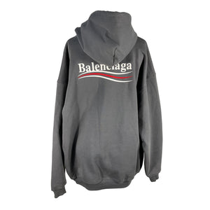 Balenciaga Medium Fit Gray Logo Hoodie Size S