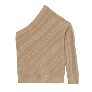 L'Agence Asymmetric Tan Zoe Sweater Size S