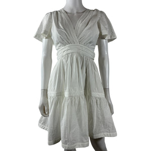 Cinq à Sept Tiered Cream Judith Minidress Size 2