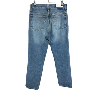 Re/Done Classic Blue High Rise Straight Leg Denim Jeans Size 28