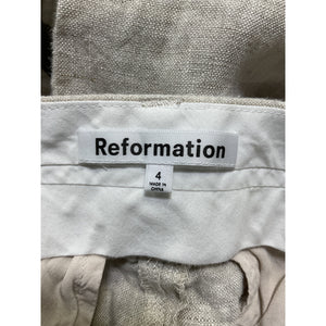 Reformation 'Vesta' Tan Pant Size 4
