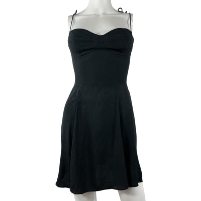 Reformation Strappy Black Saskia Dress Size 4