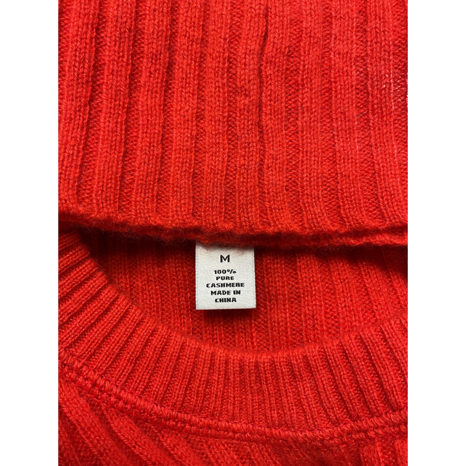 Autumn 'Rib' Red Cashmere Crewneck Top Size M