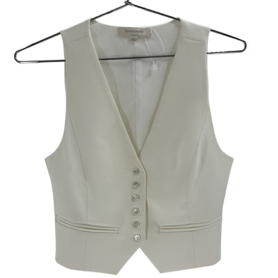 Favorite Daughter Tailored Cream Button Front Vest Size S