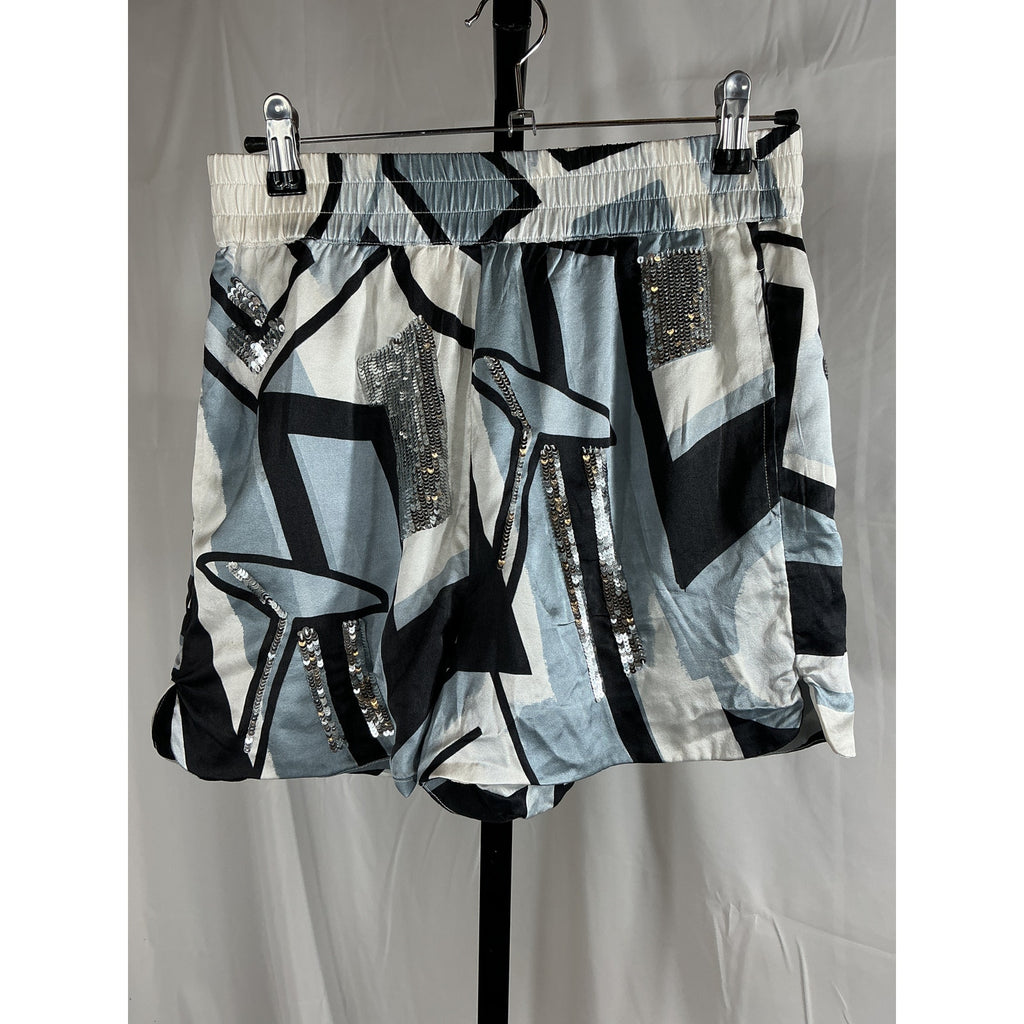 Retrofete 'Mackenzie' Black Silk Shorts Size S