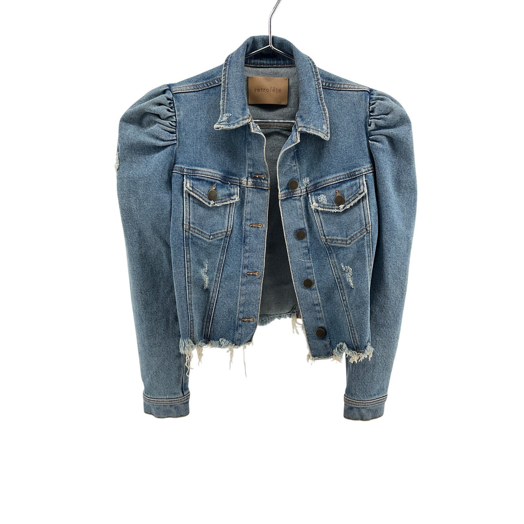Retrofete Fw20-3128 - Rissa Blue Cotton Jacket Size S