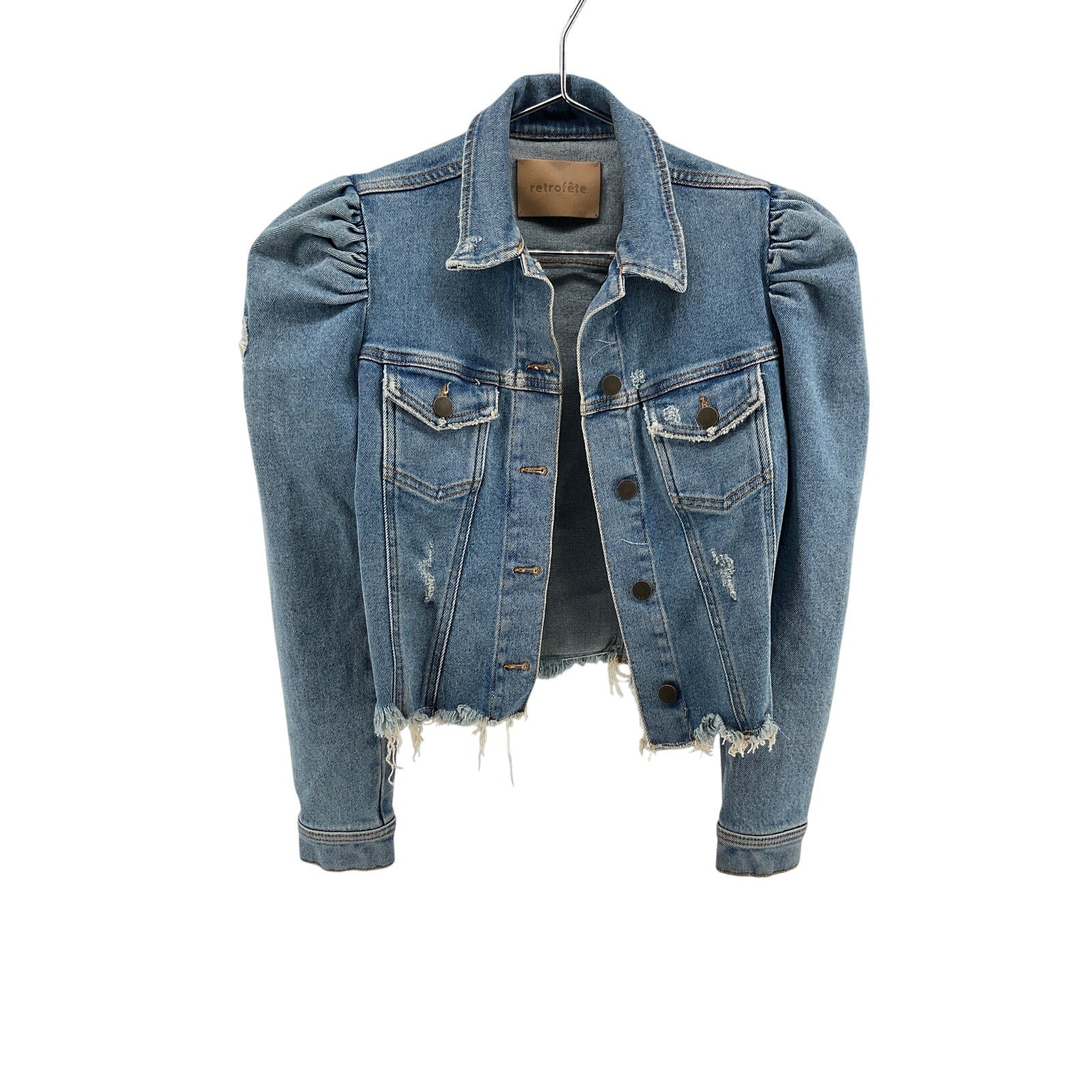 Retrofete Fw20-3128 - Rissa Blue Cotton Jacket Size S