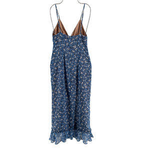 Majorelle Ditsy Floral Blue Quincy Midi Dress Size XS