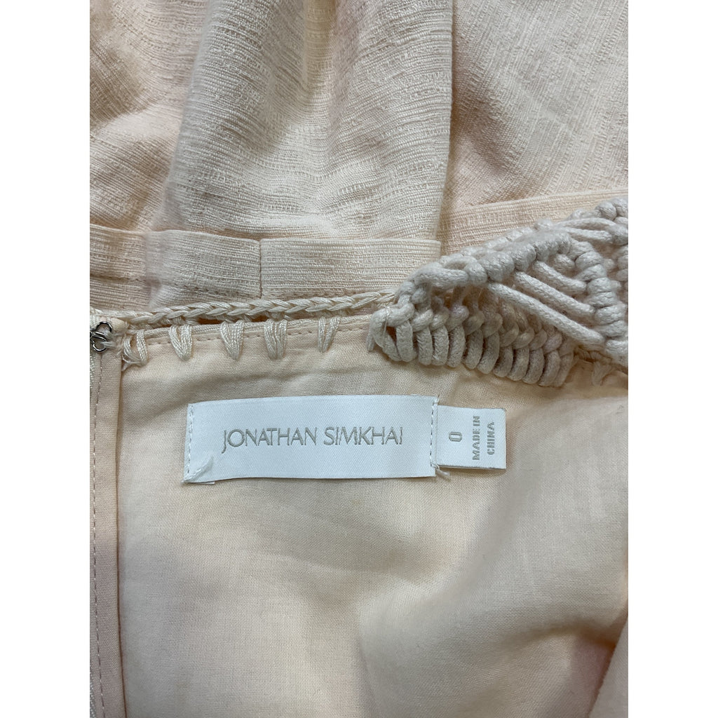 Simkhai 'Flora' White Linen Mini Dress Size 0