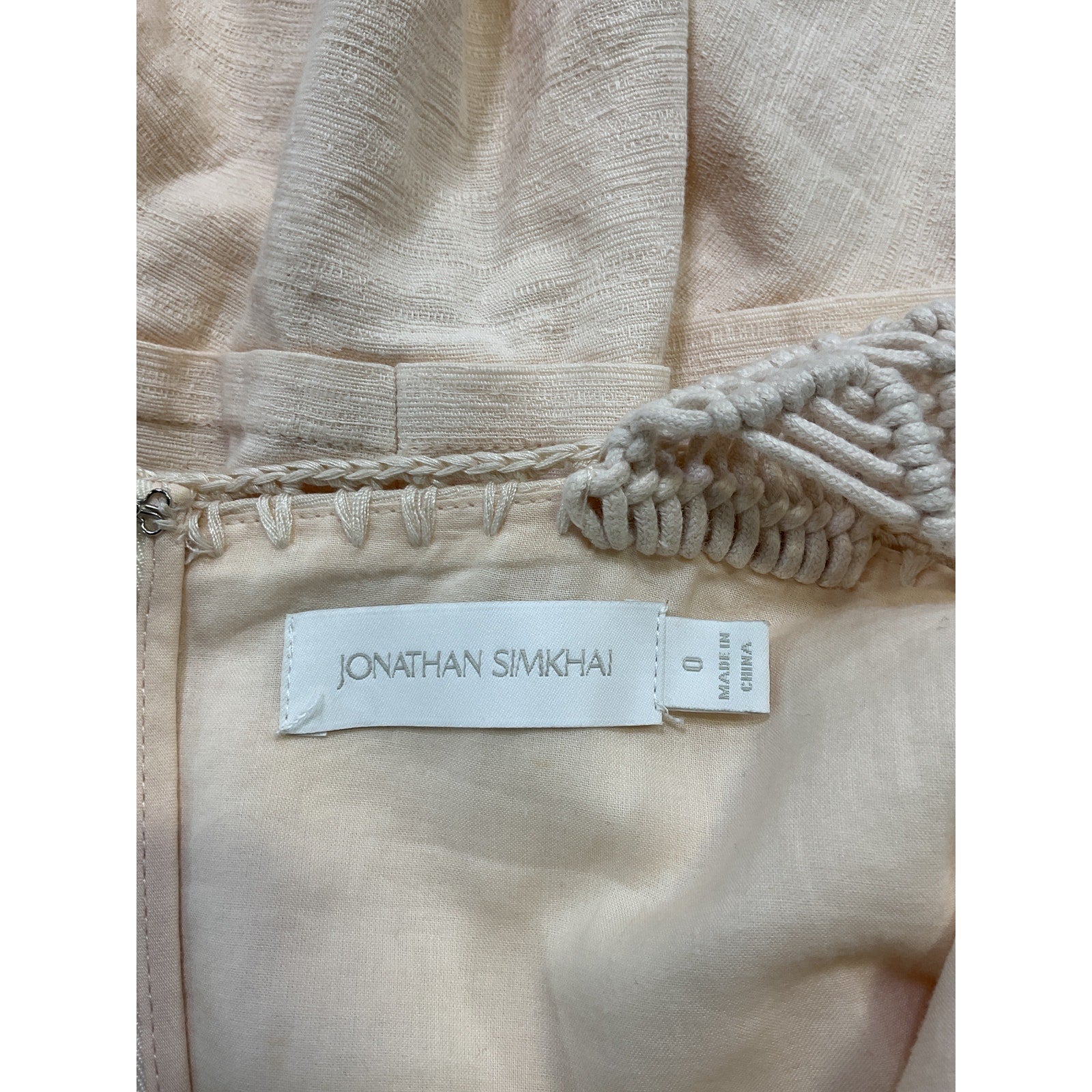 Simkhai 'Flora' White Linen Mini Dress Size 0