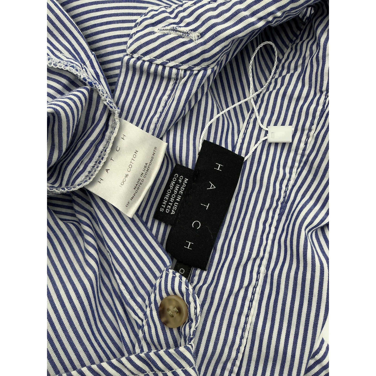 Hatch The Classic Blue Cotton Buttondown Size 0