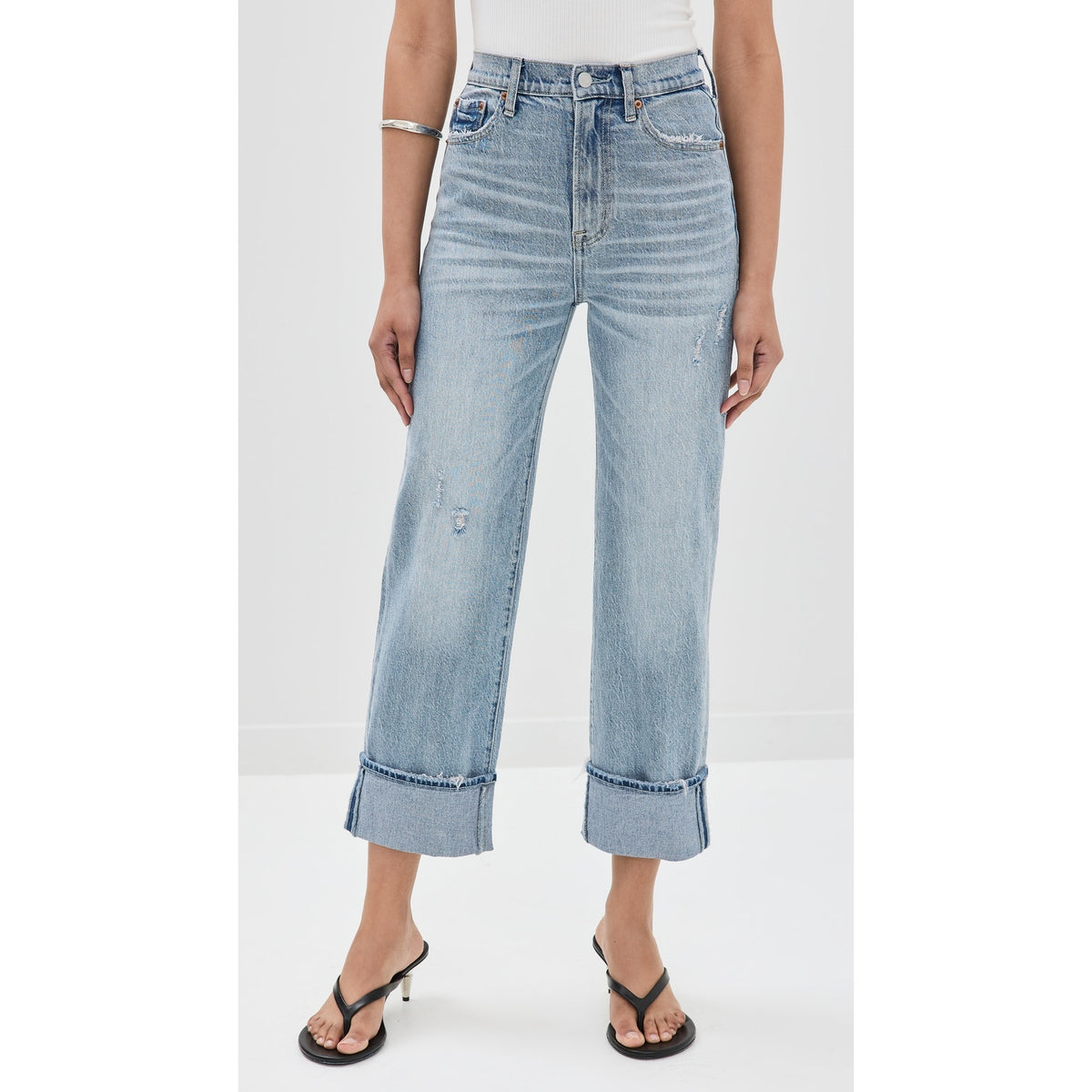 Pistola 'Denim' Blue Cassie Crop Denim Jeans Size 26