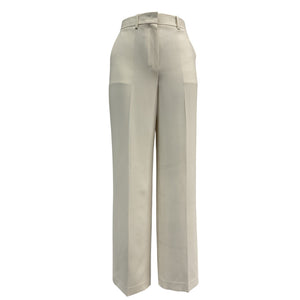 Theory Relaxed Cream Triacetate Straight Pant Size 4