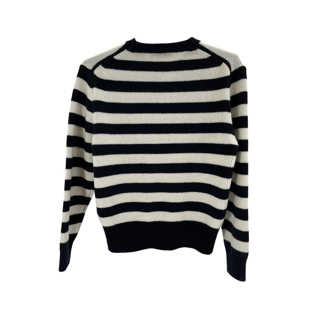 Sporty & Rich Striped White Wool Sweater Size S