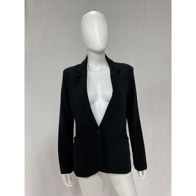 Majestic Filatures 'French' Black Terry Single-Button Blazer Size 3