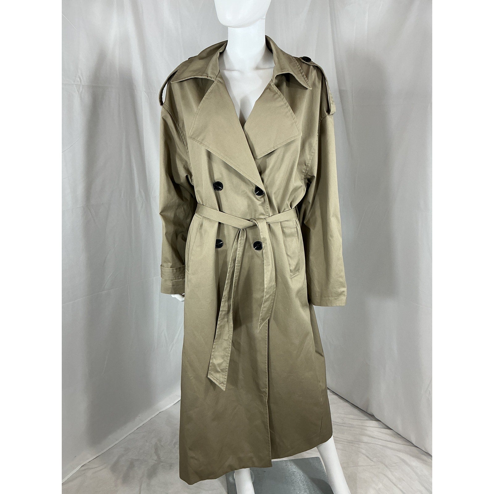 Dissh 'Cameron' Green Cotton Moss Trench Coat Size 8 - NWT