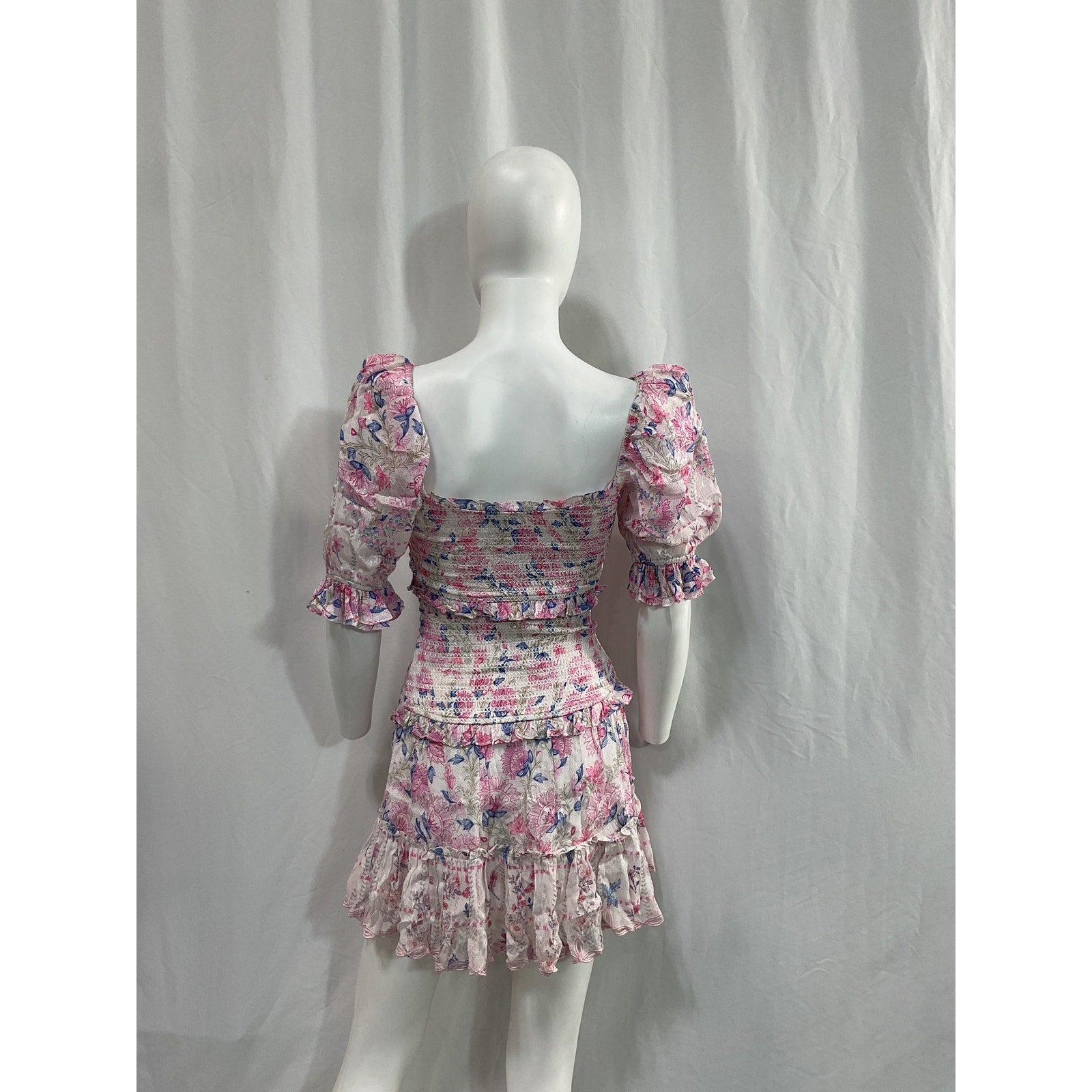 Hemant And Nandita 'Kati' Pink Drop Waist Mini Dress Size XS